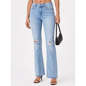 Pistola Colleen High Rise Slim Boot Distressed Jeans Light Wash Size 27 Denim